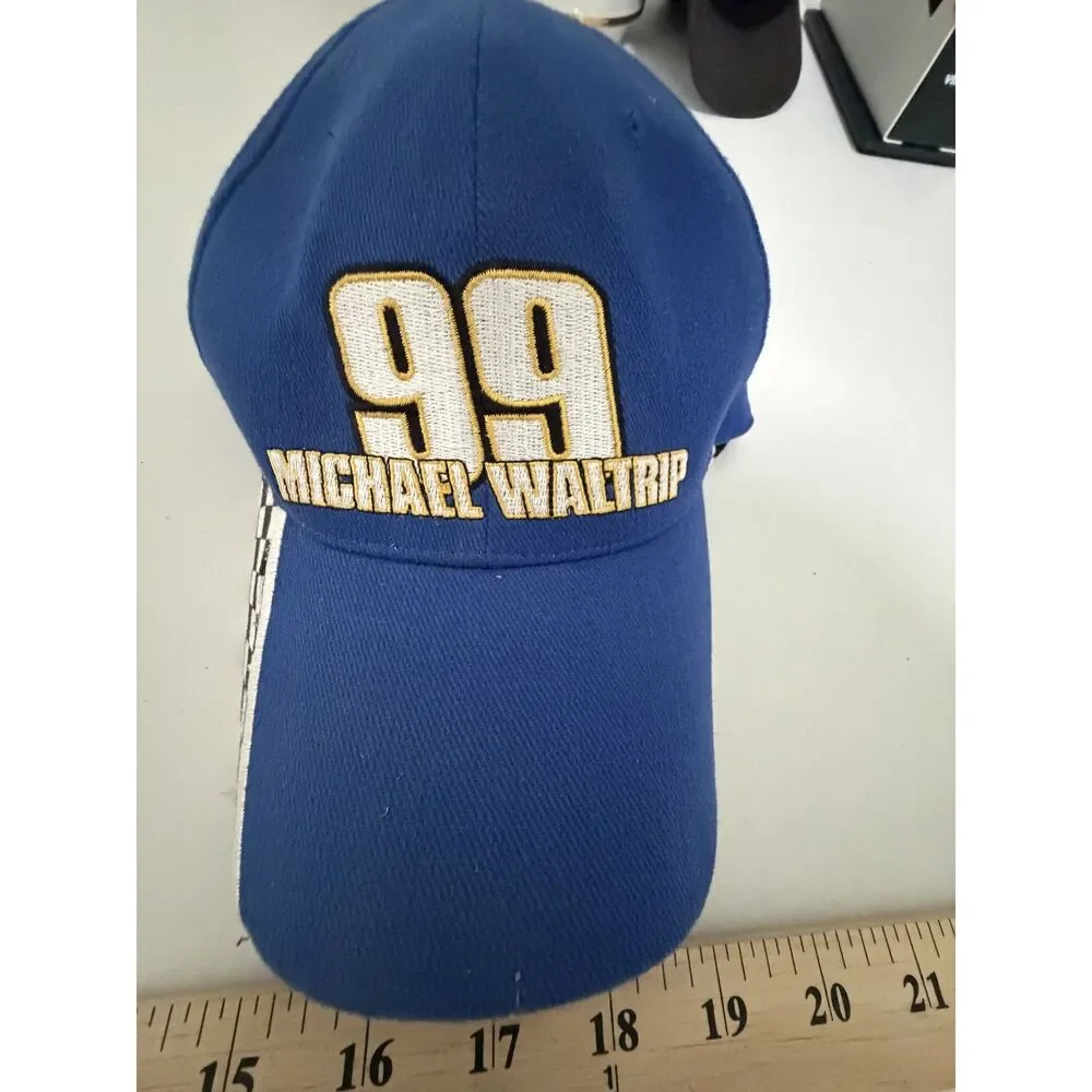 Michael Waltrip #99 blue NASCAR racing baseball cap